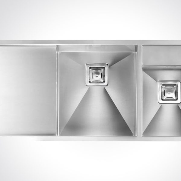CM ARIEL 116 x 50 cm Satin Stainless Steel Sink