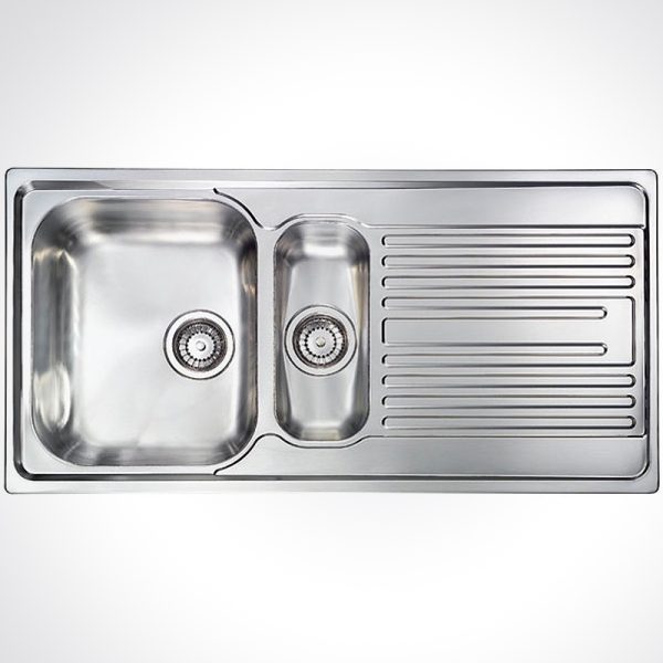 CM ATLANTIC One And One Half Bowl Sink Satin Finish F3 100 X 50 cm