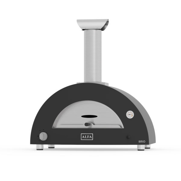 Alfa Brio Hybrid (wood & gas) Pizza Oven - Black