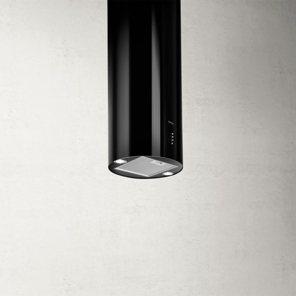 Elica Tube Island Pro Black Matt Island Cooker Hoods 43cm