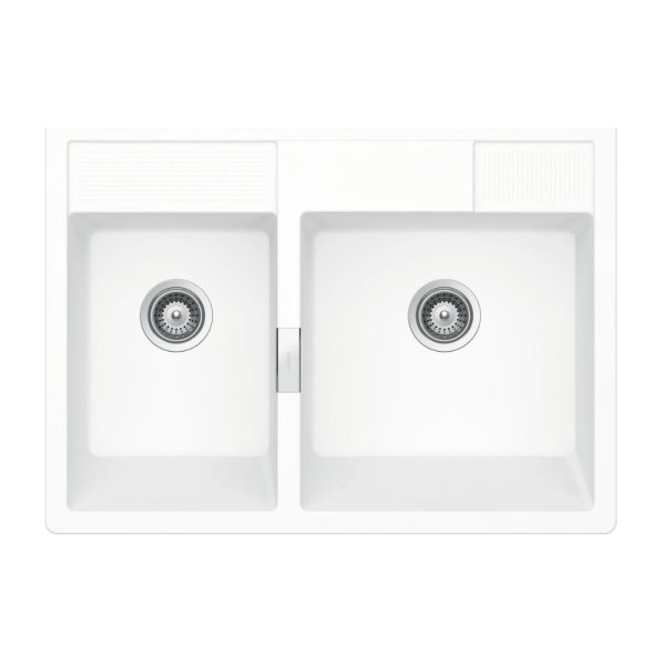 Schock Kallio M-175 Day White – Double Bowl Granite Sink