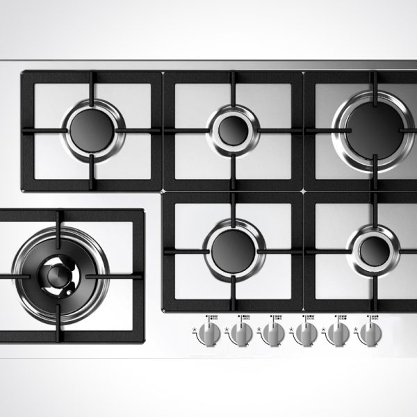 CM LARGO 90 6G Stainless Steel Hob 90cm