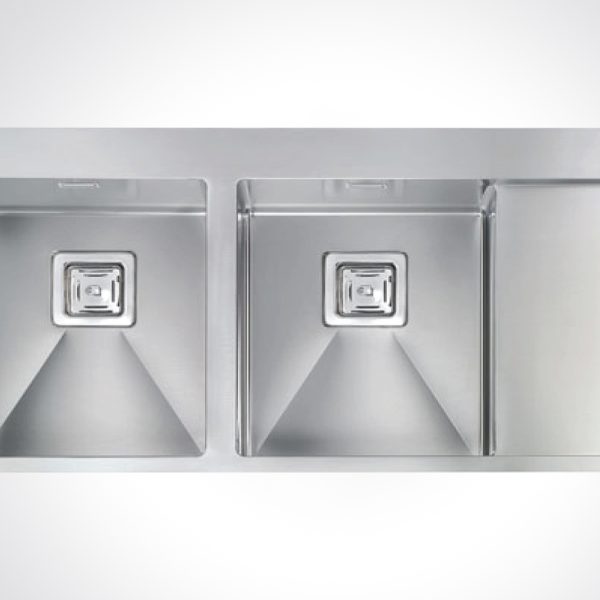 CM ELITE MK1250A Double Bowl Black Stainless Steel Sink 1200 X500 cm