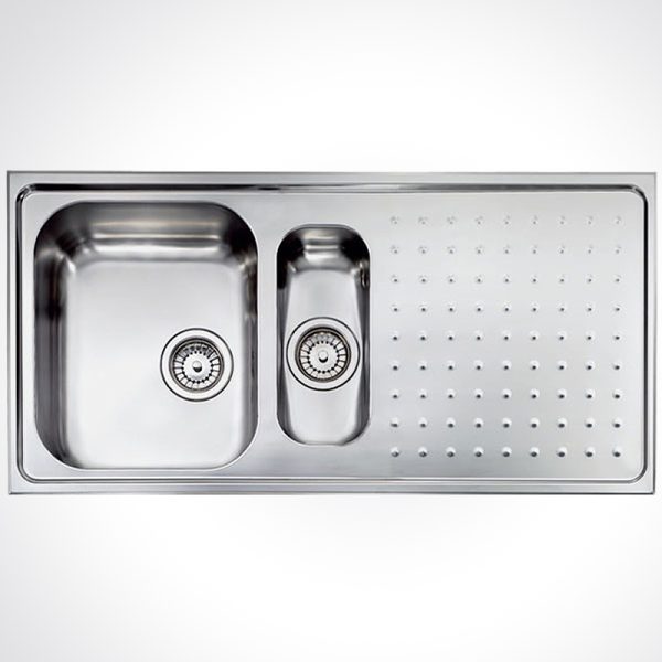 CM PUNTO PLUS One And One Half Bowl Sink Stainless Steel 100 X 50 cm