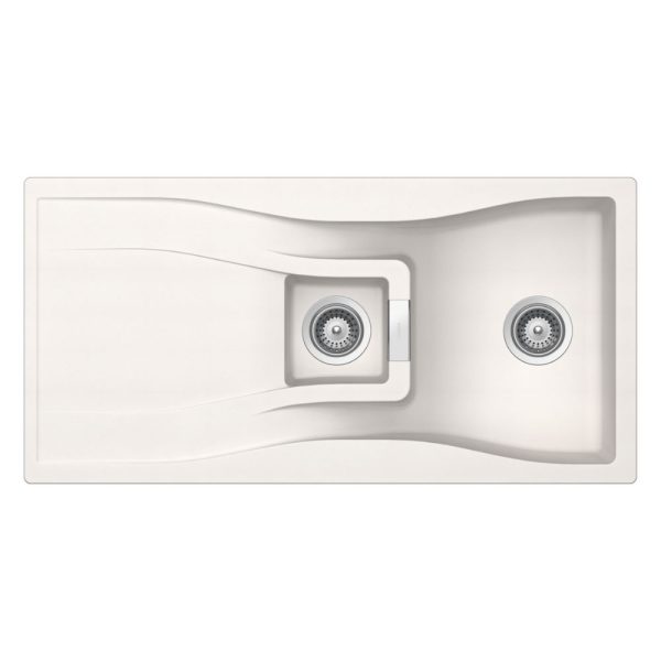 Schock Waterfall D150 Polaris Ivory - 1.5 Bowl Granite Sink