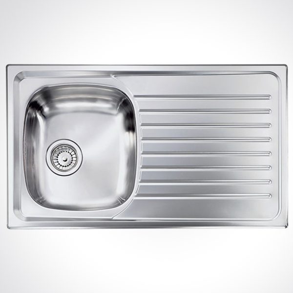 CM SIROS Single Bowl Stainless Steel Sink 86 X 50 cm