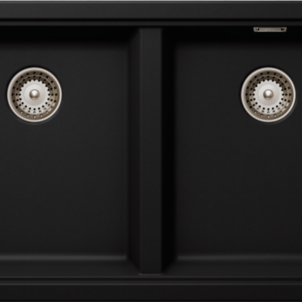 Elite CS7745 Double Bowl Black Undermount 77X45 cm Granite Sink