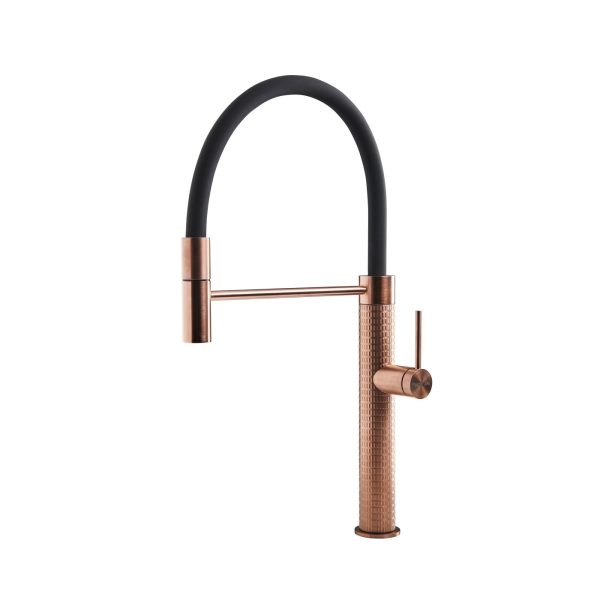 FOSTER 8424 858 Skin Copper Single lever faucet with rotating barrel