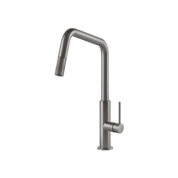 FOSTER 8522 100 KS Plus satin Single lever mixer tap with rotating barrel