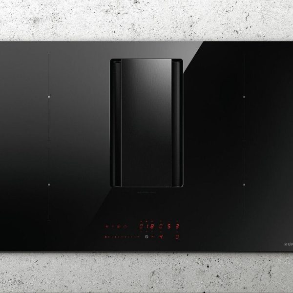 Elica Nikolatesla Alpha Black Hood And Cooktop Hob 78cm