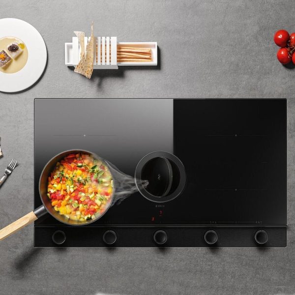 Elica Nikolatesla Unplugged Hood And Cooktop, 90cm – Black