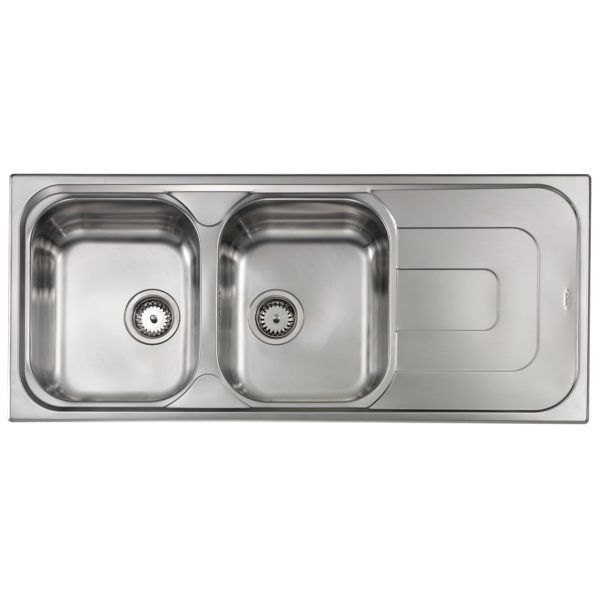 CM PIZZICA 116 X 50 cm Double Bowl Stainless Steel Sink