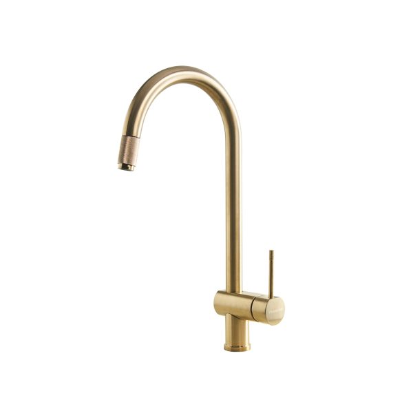 FOSTER 8491 109 VOLTA GOLD Single lever mixer tap with rotating barrel