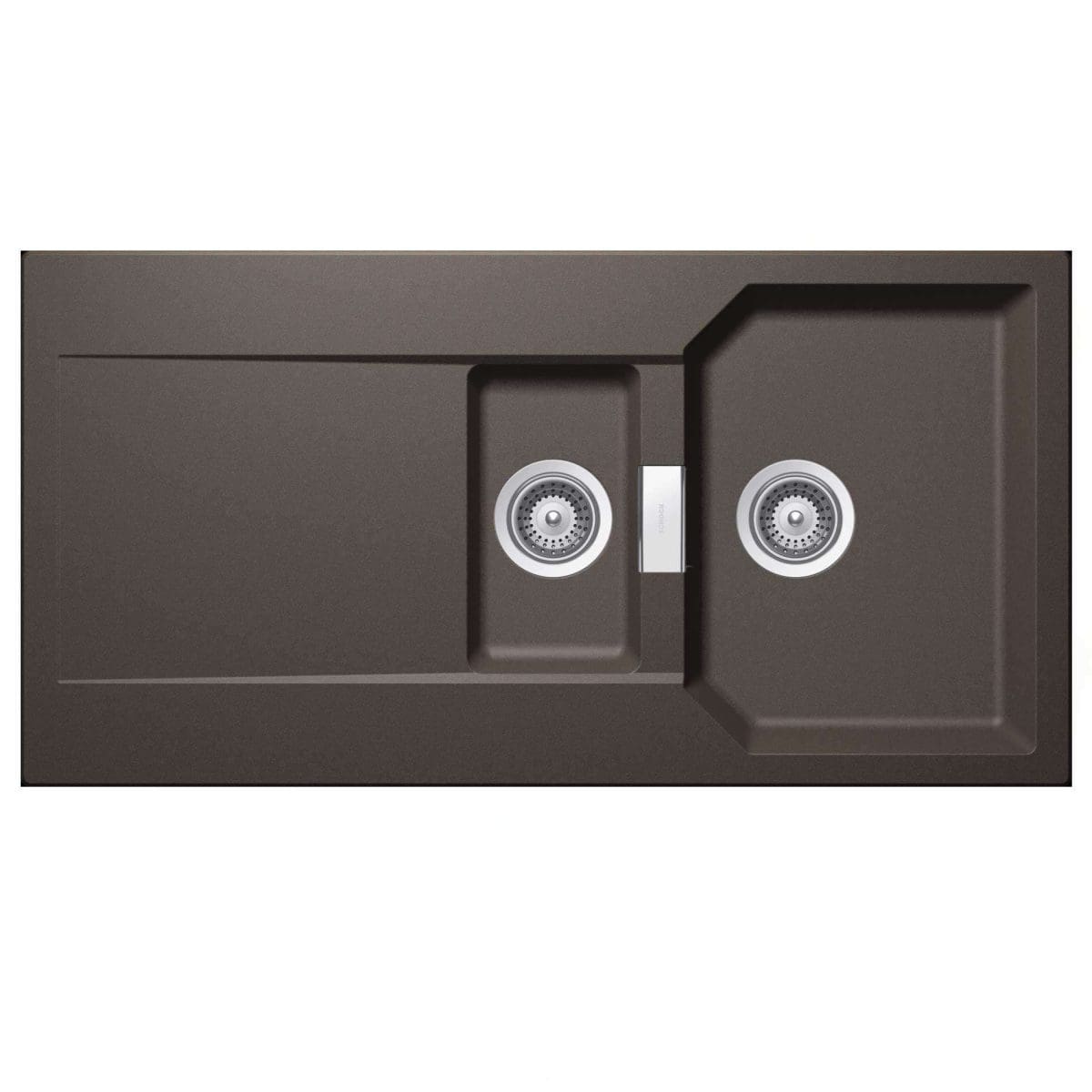 Schock Manhattan D150L Inca Dark Brown - 1.5 Bowl Granite Sink - Image 1