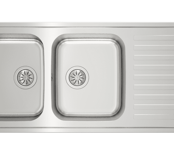 Teka TOTAL Classic 2B 1D Inset Double Bowl Stainless Steel Sink - 116cm