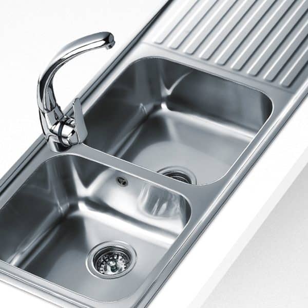 Teka TOTAL Classic 2B 1D Inset Double Bowl Stainless Steel Sink - 116cm