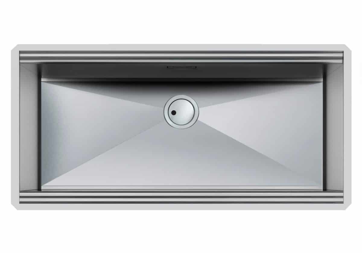FOSTER 1015 850 Brushed Stainless Steel Undermount Sink 102x50cm - Image 1