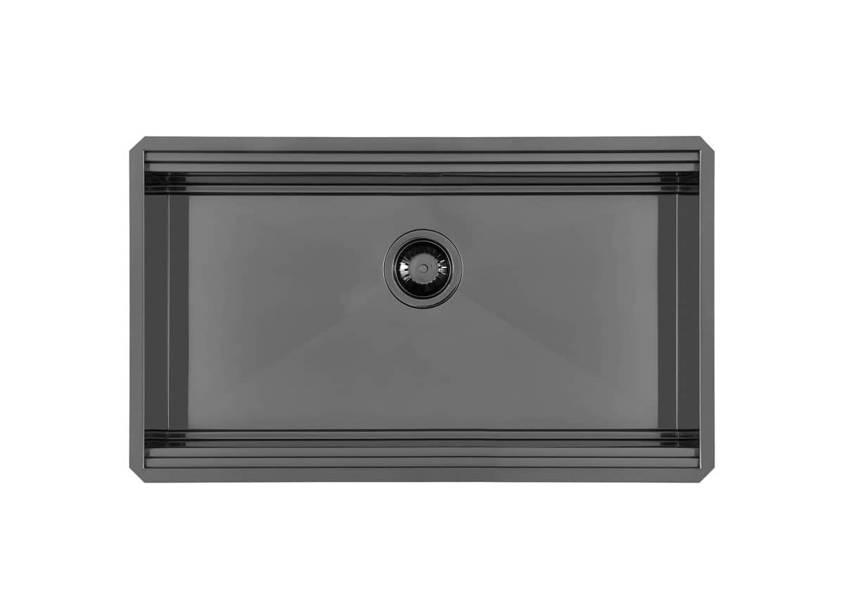 FOSTER 1034 856 Stainless Steel Gun Metal Undermount Sink with One Bowl - Image 1