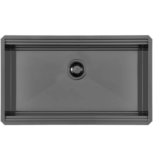 FOSTER 1034 856 Stainless Steel Gun Metal Undermount Sink with One Bowl