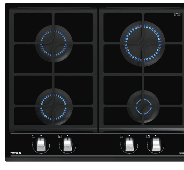 TEKA MAESTRO GZC 64300 BK Gas on Glass Hob with ExactFlame function in 60 cm of butane gas