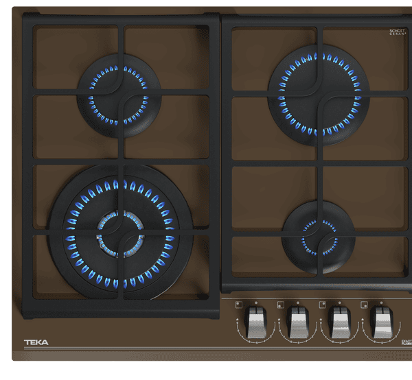 TEKA MAESTRO GZC 64320 LB Gas on Glass Hob with ExactFlame function in 60 cm of butane gas