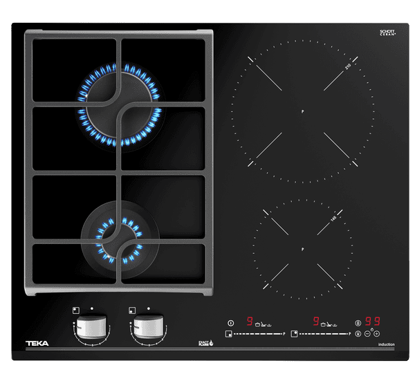 TEKA MAESTRO JZC 64322 ABB Gas on glass + Induction hob with Direct Functions and 4 cooking zones in 60cm of butane gas
