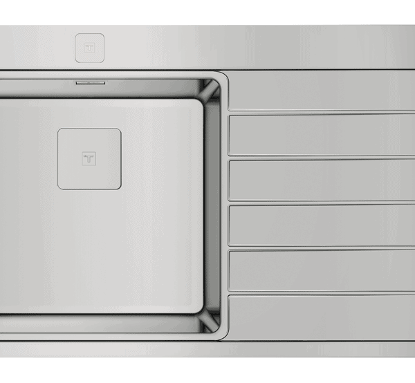 TEKA MAESTRO Zenit RS15 1C 1E 86 Inset Single Bowl Stainless Steel Sink - Right Hand