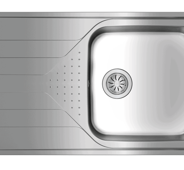 TEKA TOTAL Universe 50 T-XP 1B 1D PLUS Inset reversible stainless steel sink in 50 cm