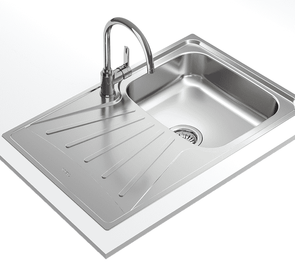 TEKA EASY Starbright 45 E-XN 1B 1D Inset reversible sink with matt finish in 45cm