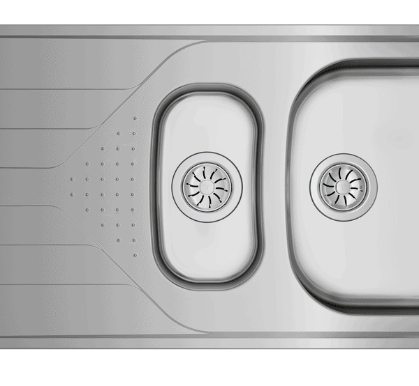 TEKA TOTAL Universe 60 T-XP 1½B 1D Inset reversible stainless steel sink in 60 cm
