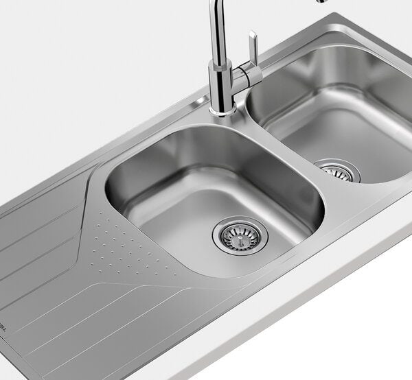 Teka TOTAL Universe 80 T-XP 2B 1D Inset reversible stainless steel sink in 80 cm