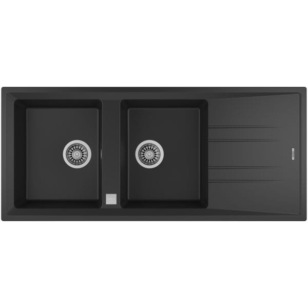 Teka MAESTRO STONE 80 B-TG 2B 1D AUTO BC Carbon Double Bowl Sink