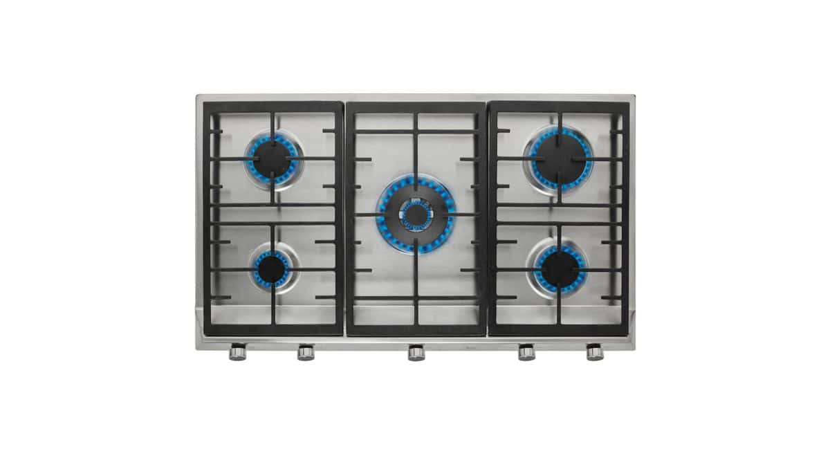 TEKA TOTAL EX 90.1 5G AI AL DR CI Gas hob with 5 high efficiency burners and cast iron grills in 90 cm of natural gas - Image 1