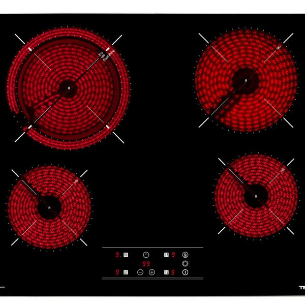 TEKA TOTAL TT 6420 60cm Vitroceramic Hob with 4 zones and Touch Control Slim metal frame