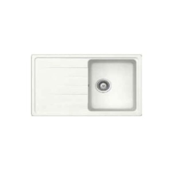 Elite ADL 8650GA Single Bowl 86x50cm Granite Sink - Off White