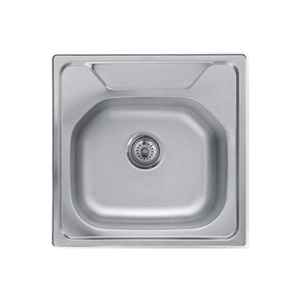 Stainless steel kitchen sink, undermount single bowl with drain, modern and durable design for kitchen renovation and remodeling.