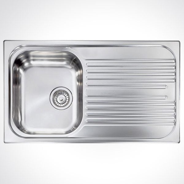 CM ATLANTIC Single Bowl Stainless Steel Sink Satin Finish F3 86 X 50 cm