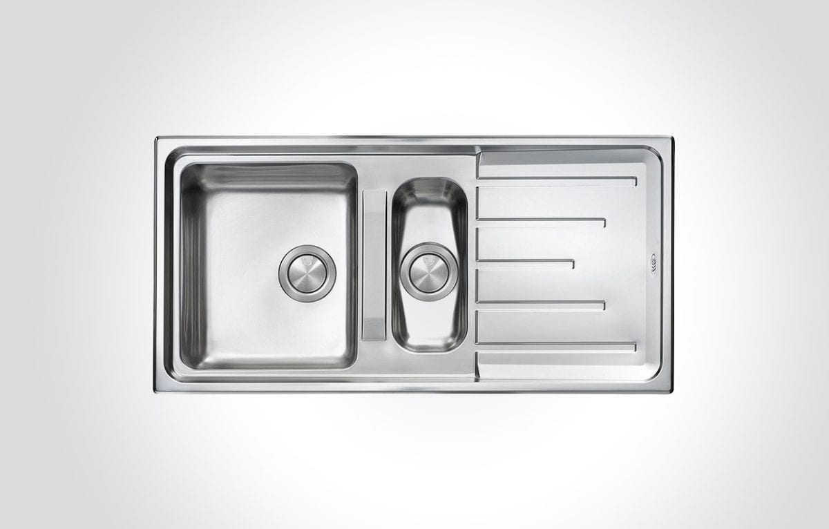 CM BRANDO One And One Half Bowl Sink Satin Finish F3 100 X 50 cm - Image 1