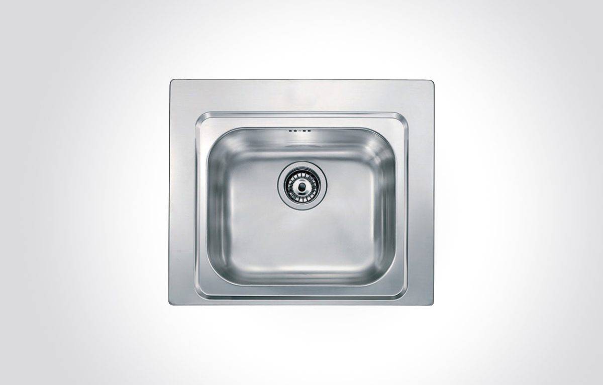 CM CINZIA Single Bowl Sink Satin Finish F3 58 X 50 cm - Image 1