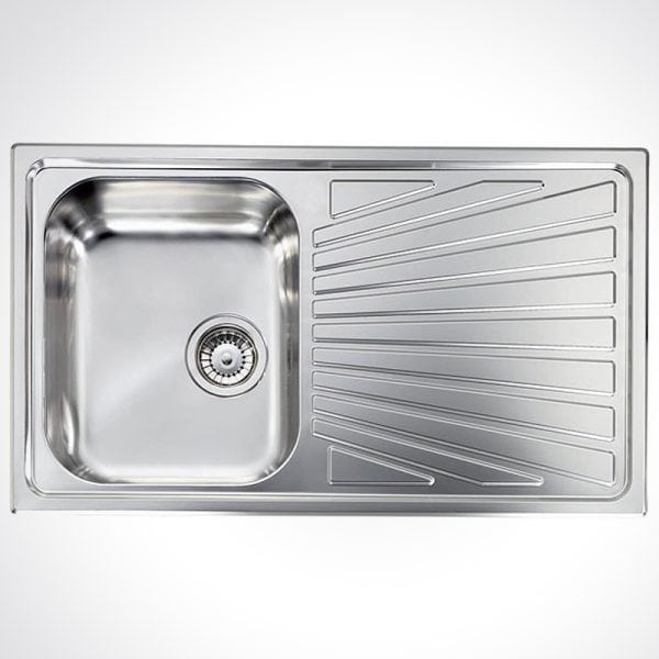 CM COMETA Single Bowl Stainless Steel Satin Finish F3 Sink 86 X 50 cm