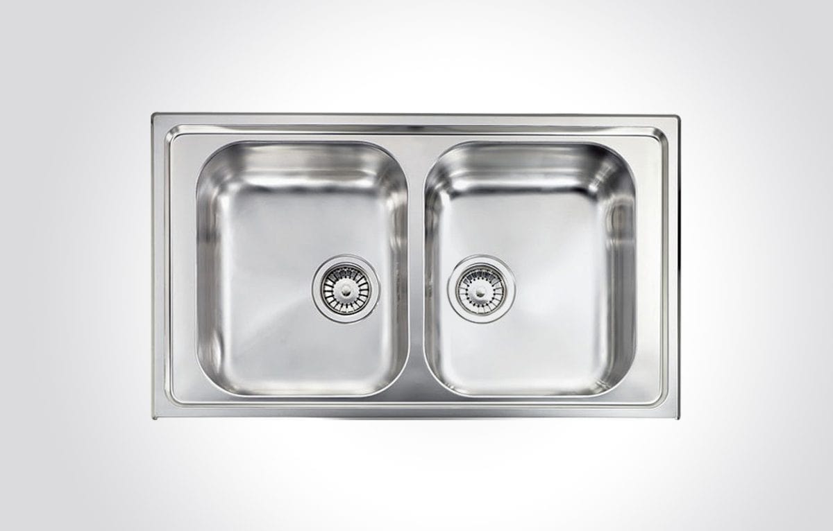 CM UNIVERSAL Double Bowl 86 X 50 cm Sink Satin Finish F3 - Image 1