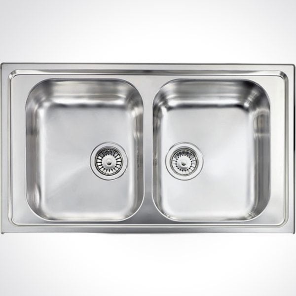 CM UNIVERSAL Double Bowl 86 X 50 cm Sink Satin Finish F3
