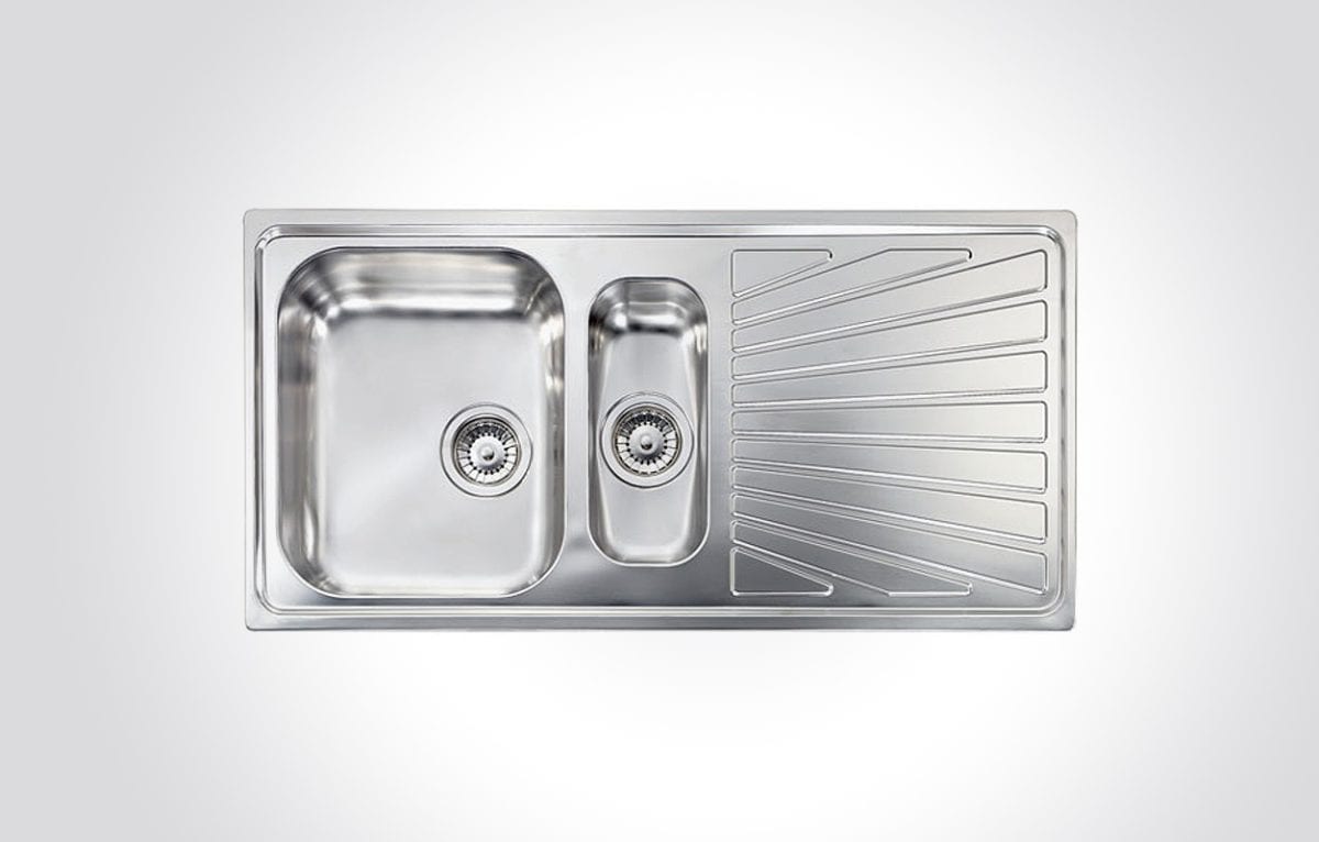 CM COMETA One And One Half Bowl 100 X 50 cm Sink Satin Finish F3 - Image 1