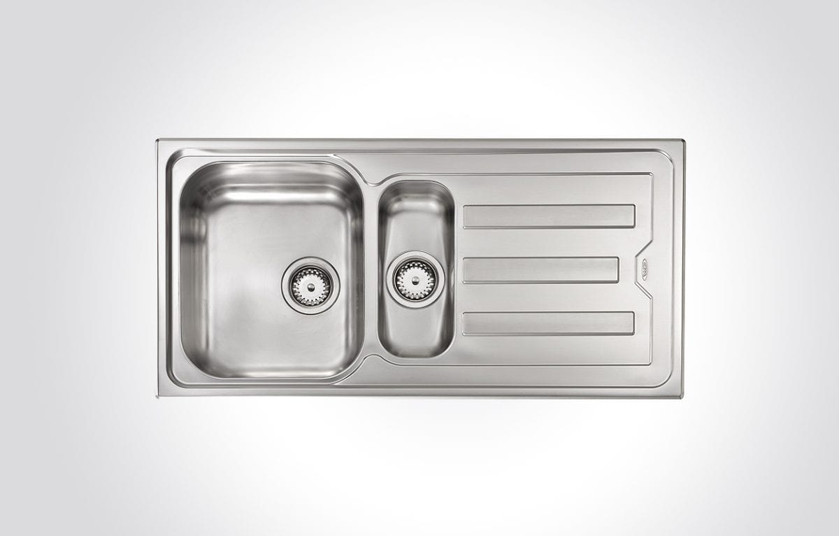 CM CRISTAL One And One Half Bowl Sink Satin Finish F3 100x50cm - Image 1