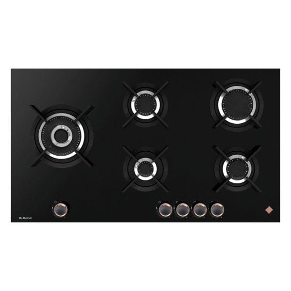 De Dietrich DPG7950B Black 5-Gas Hob - 90cm
