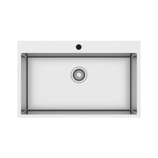 Stainless steel kitchen sink with modern design, integrated drain and sleek finish for contemporary kitchens.