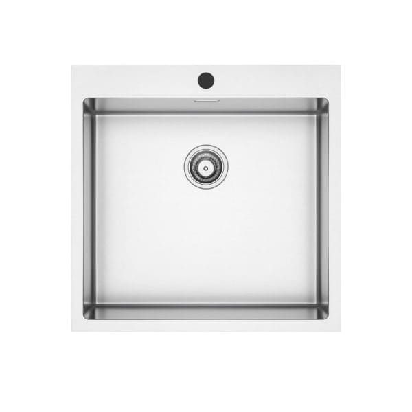 Stainless steel under-mount kitchen sink, modern design with clean lines, perfect for contemporary kitchen remodeling and high-end appliances.