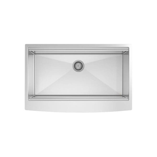 Stainless steel kitchen sink with single basin and modern design, perfect for contemporary kitchen remodels and home renovation projects. Durable and easy to clean for everyday use.