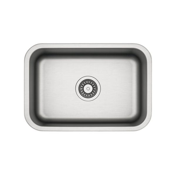 Stainless steel kitchen sink with durable single basin and modern design, perfect for gourmet chefs and home cooks. Ideal for kitchen remodeling, countertops, and built-in sink installations.