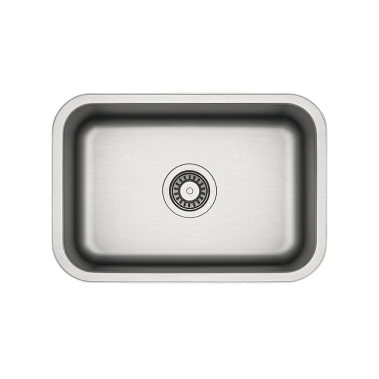 Stainless steel kitchen sink with durable single basin and modern design, perfect for gourmet chefs and home cooks. Ideal for kitchen remodeling, countertops, and built-in sink installations.
